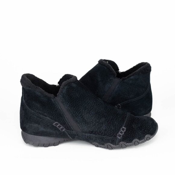 Skechers Relaxed Fit Bikers Zippiest Boot Black Bootie Sneaker Women 8 - Picture 7 of 9
